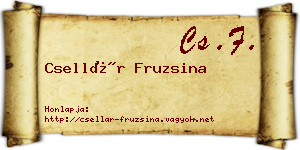 Csellár Fruzsina névjegykártya